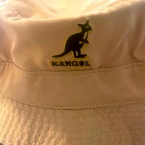 VINTAGE Kangol Unisex Beige with Green interior rim Bucket Hat